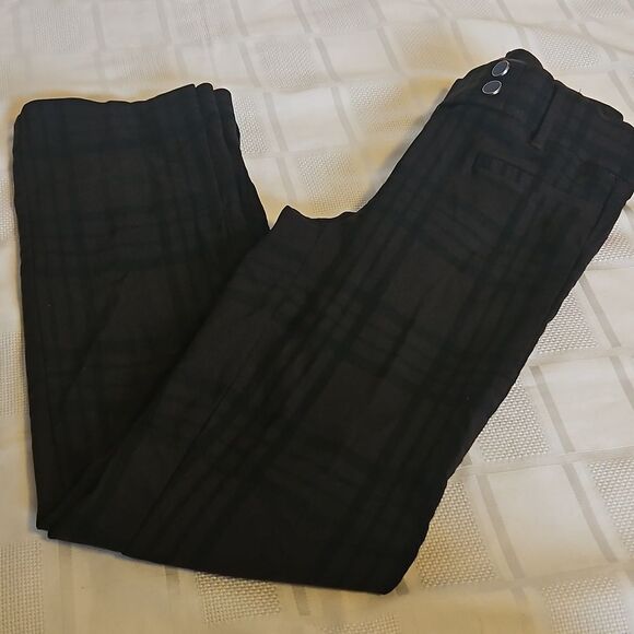 Suzy Sheir Black & Brown Plaid Pants - Picture 13 of 16